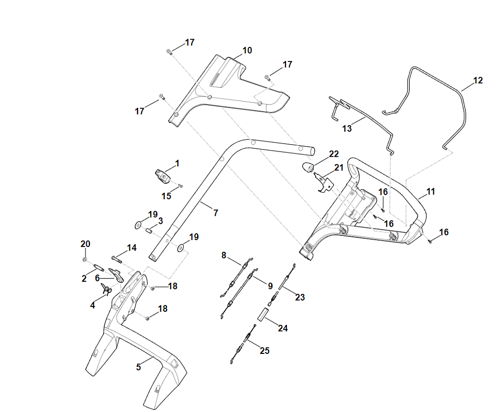 1 | A - Руль | RM 448.1 VC | Газонокосилка бензиновая STIHL