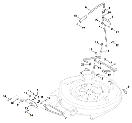 10 | J - Подъем косилочного механизма | Минитрактор-косилка RT 4082.1
