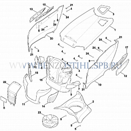 Минитрактор-косилка (Stihl) | RT | RT 5097.0 C | Кожух двигателя