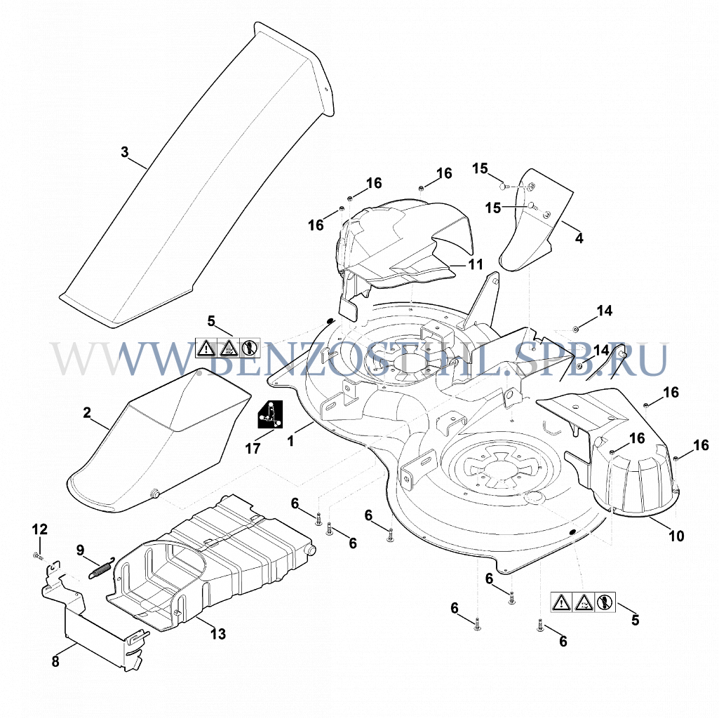 Минитрактор-косилка (Stihl) | RT | RT 5097.0 C | Кожух косилочного механизма