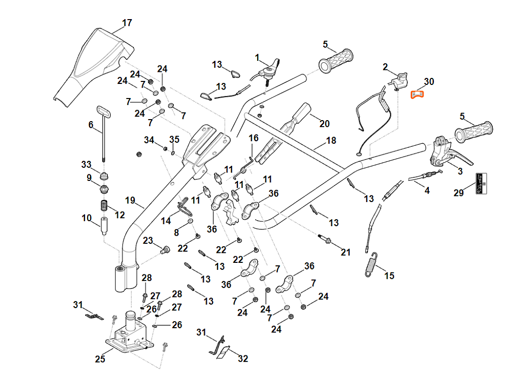 1 | A - Руль | MH 600.1 |Культиватор STIHL