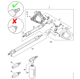 10 | Пистолет-распылитель - Струйная трубка | RE 130 PLUS | Мойка высокого давления STIHL