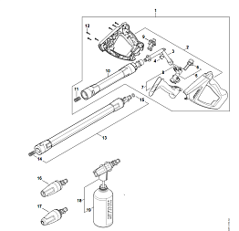 6 | Пистолет-распылитель - Струйная трубка | RE 140 PLUS | Мойка высокого давления STIHL