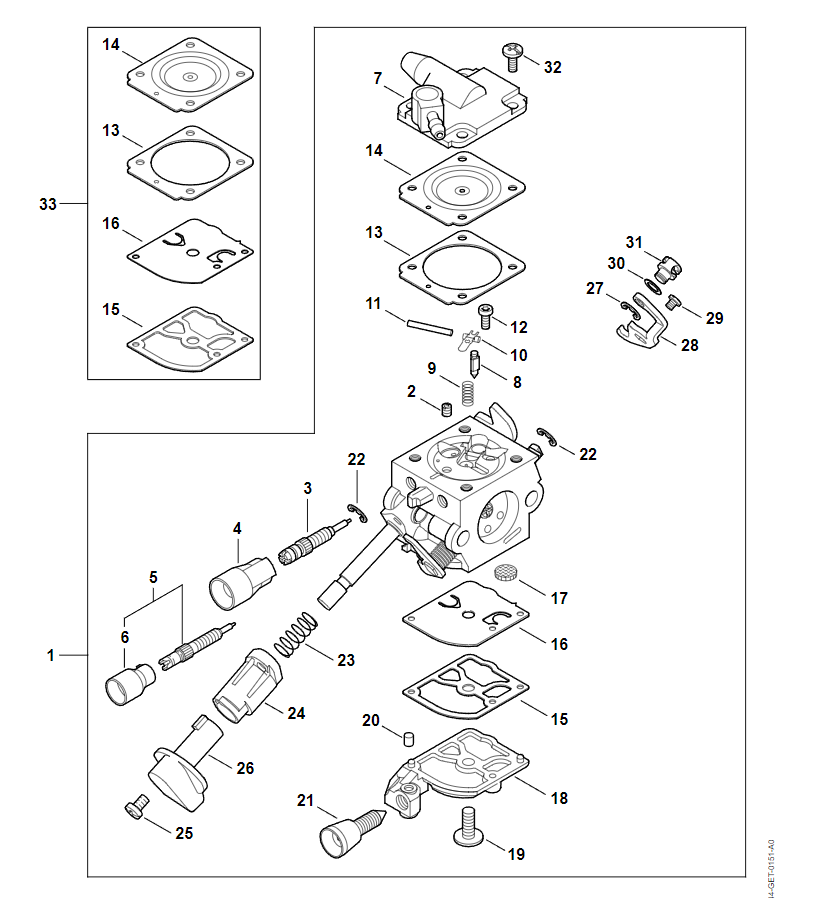 5 | Карбюратор 4244/11 | SR 430 | Опрыскиватель STIHL