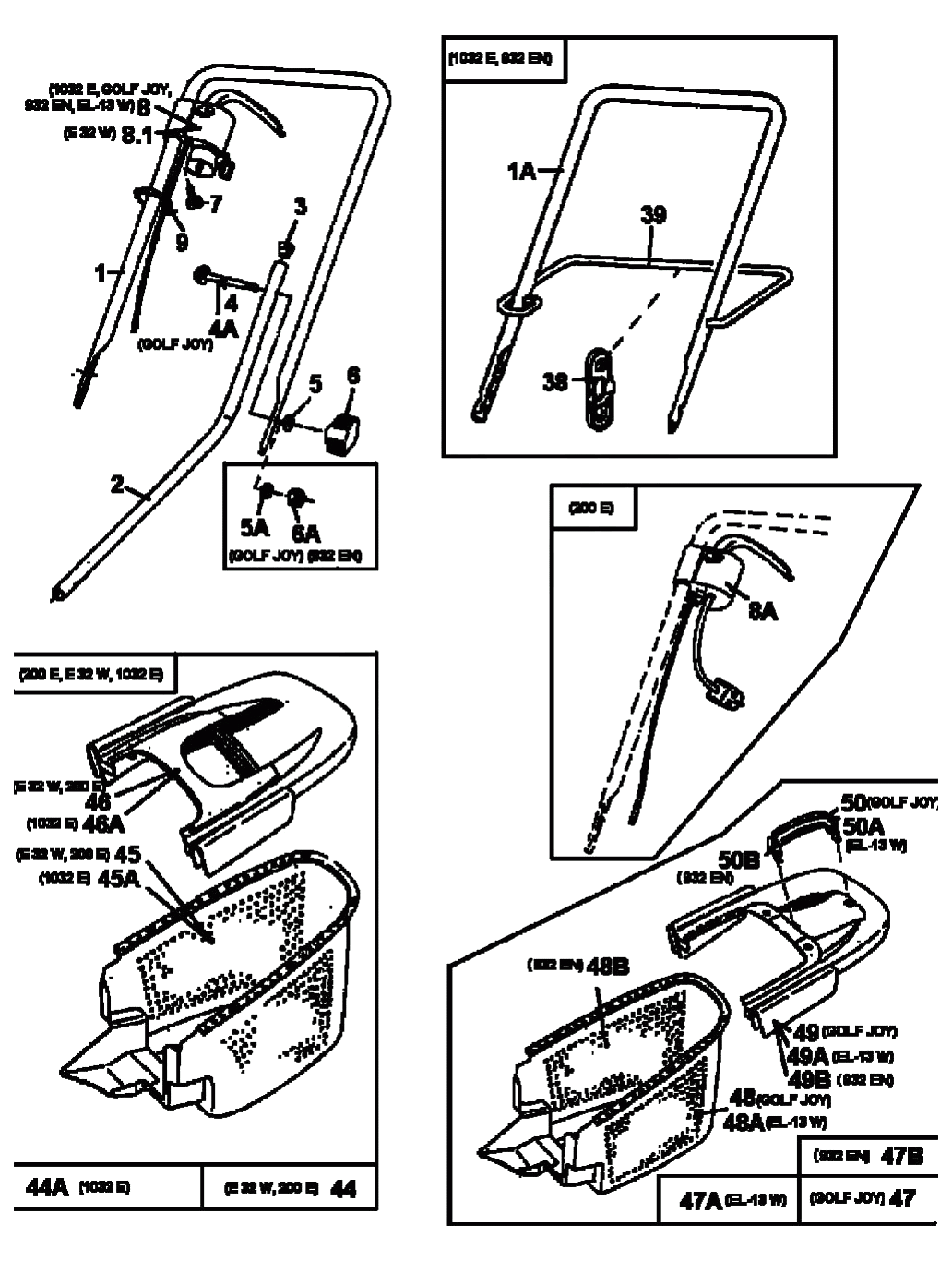 MTD Артикул 18B-C3D-678 (год выпуска 1999). Травосборник, ручка