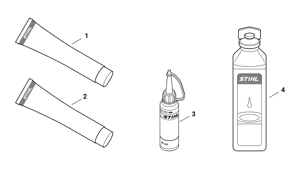 14 | Различные смазочные материалы и консистентные смазки | BG 56 | Воздуходувка STIHL