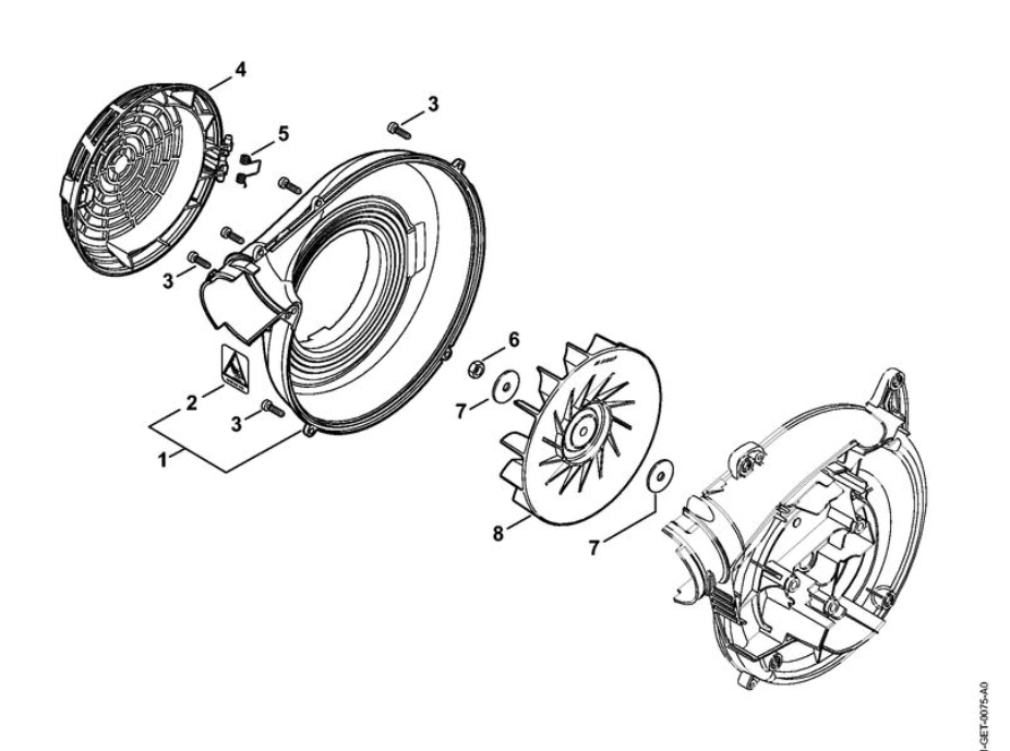 9 | Корпус вентилятора, наружный - Крыльчатка вентилятора | BG 86 | Воздуходувка STIHL