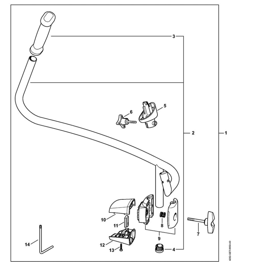 17 | рукоятка с двумя ручками | BR 600 | Воздуходувка STIHL