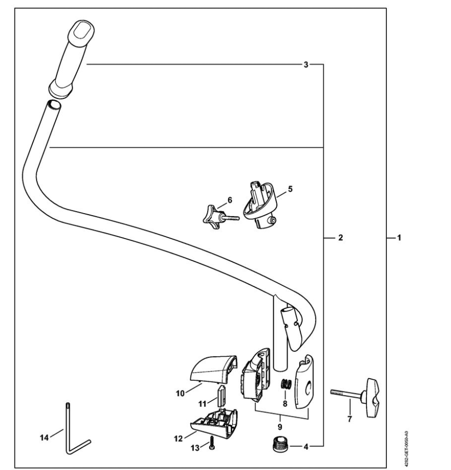 13 | рукоятка с двумя ручками | BR 700 | Воздуходувка STIHL