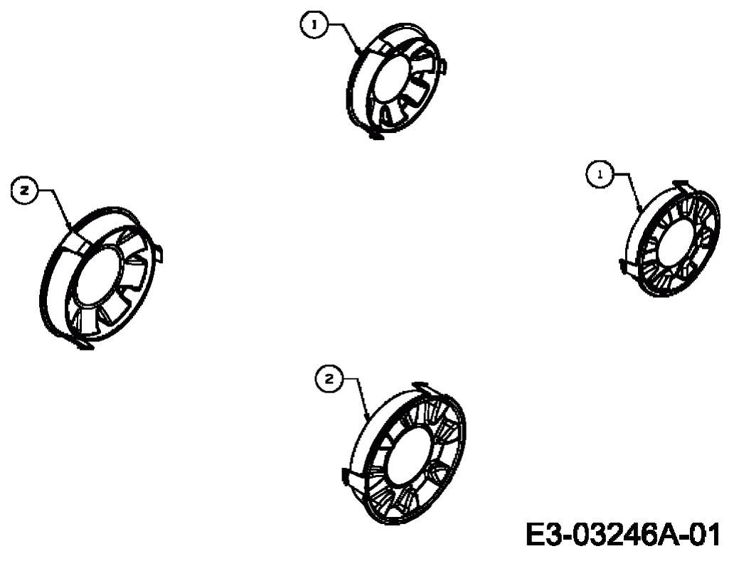 MTD Артикул 18C-M4D-673 (год выпуска 2007). Колесные колпаки