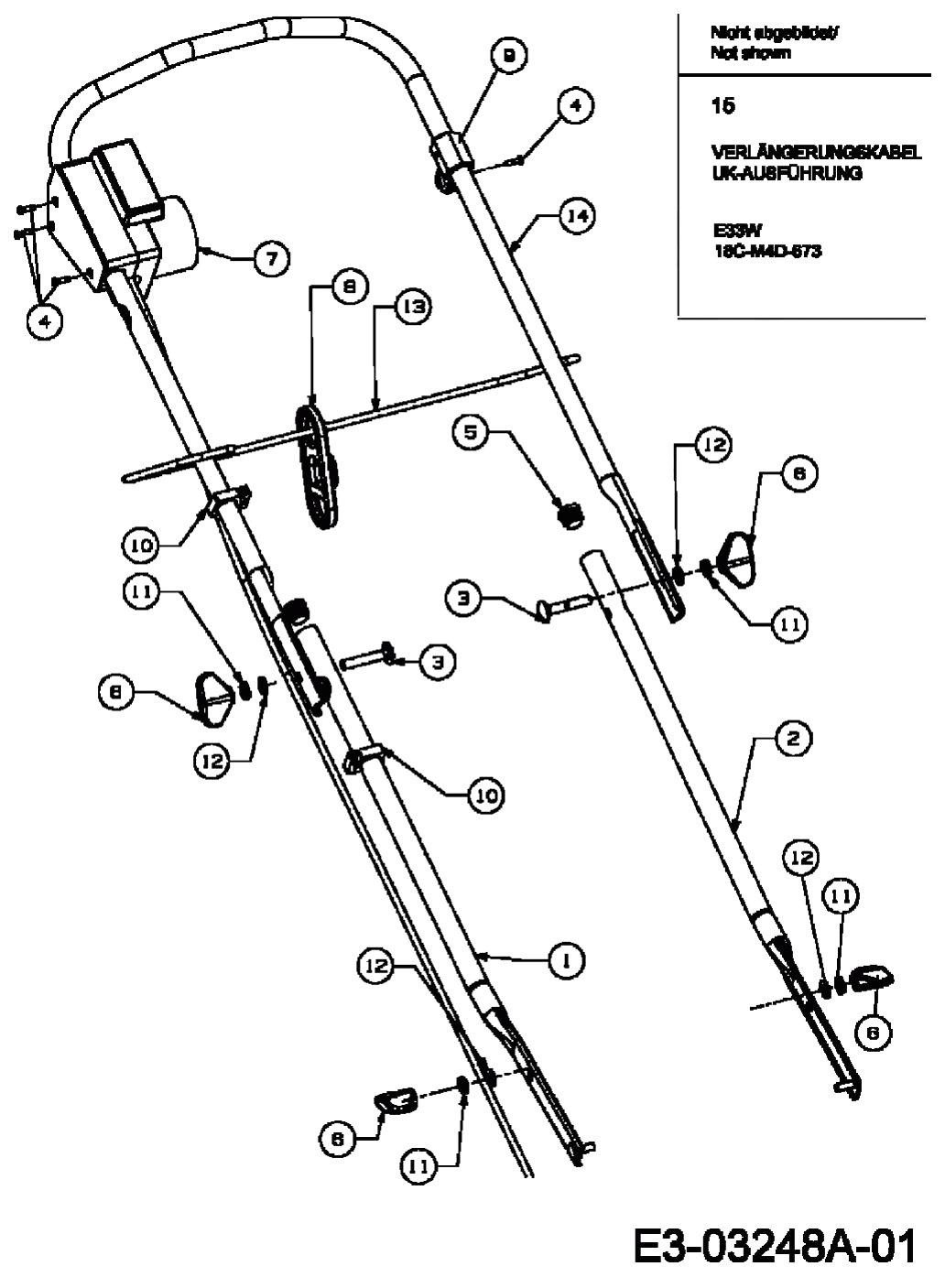 MTD Артикул 18C-M4D-673 (год выпуска 2007). Ручка