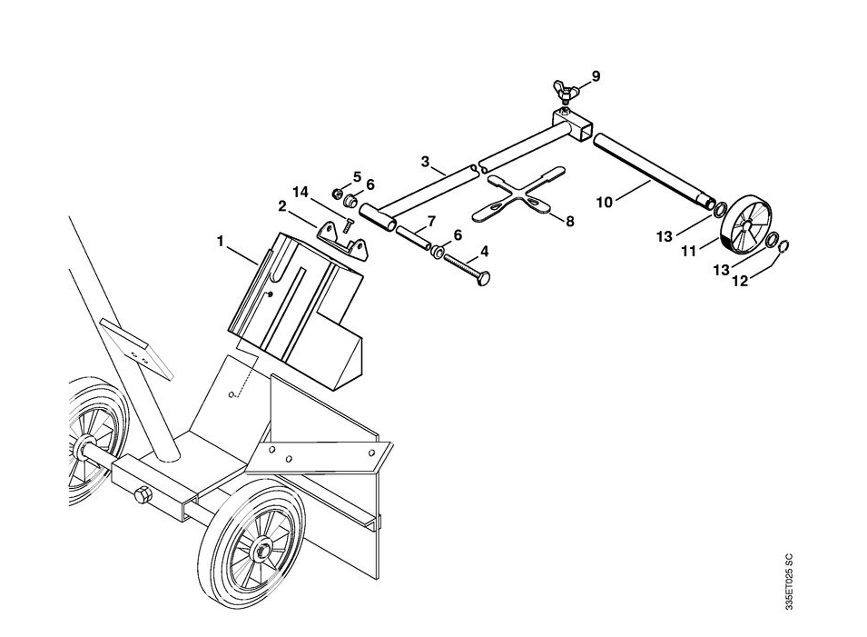 14 | Направляющая тележка | TS 350 | Бензорез STIHL