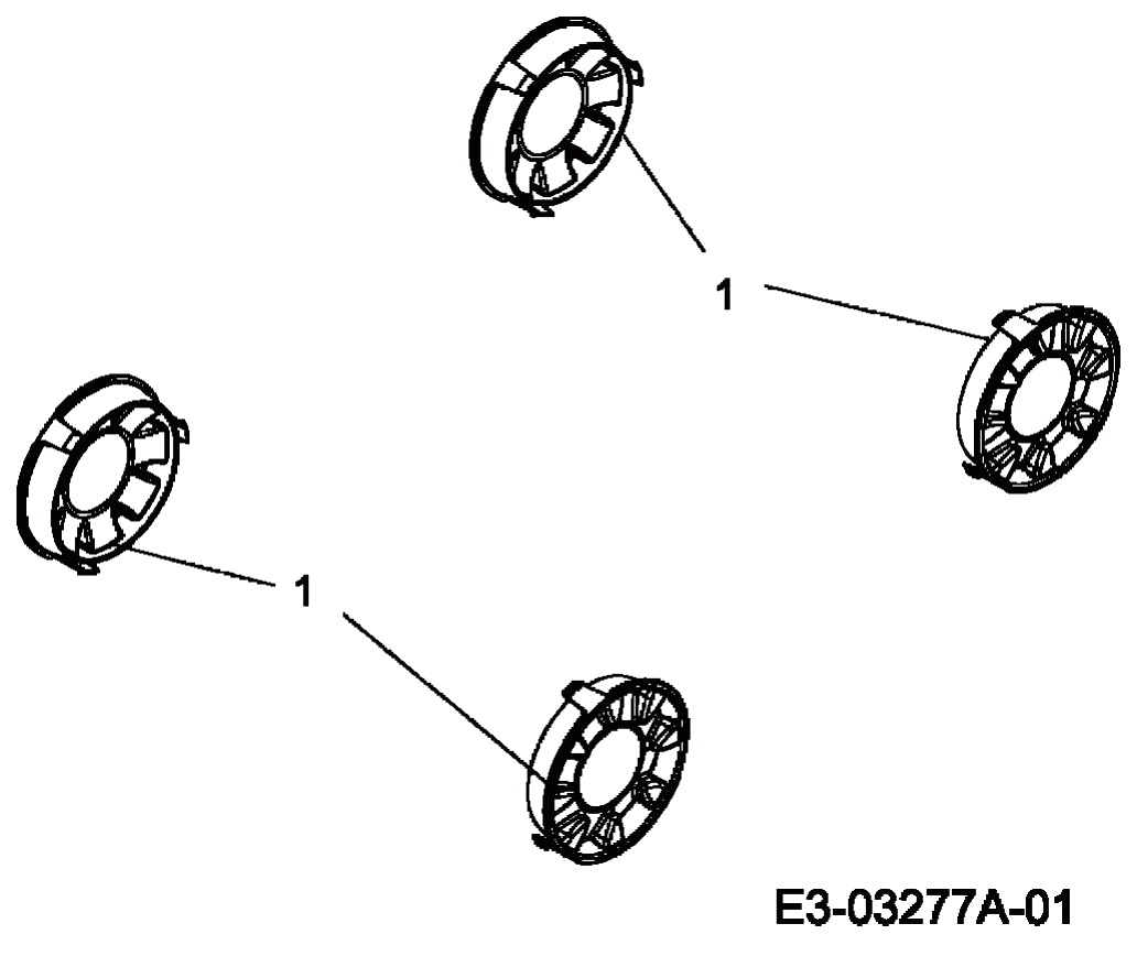MTD Артикул 18C-N4S-678 (год выпуска 2007). Колесные колпаки
