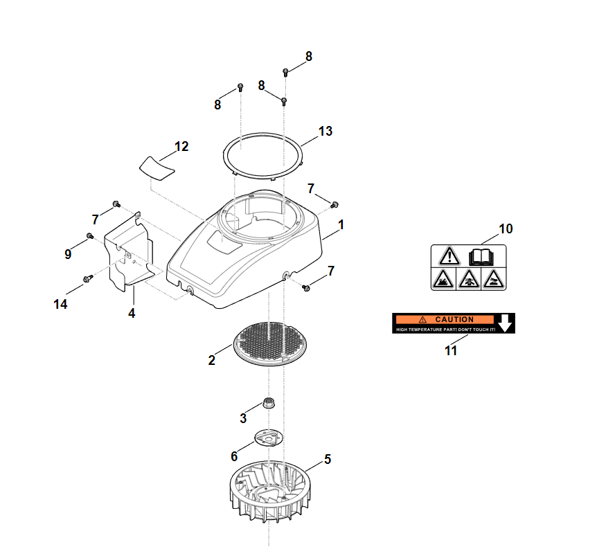 3 | C - Корпус вентилятора | EVC 4000.1 (EVC4000-0002) | Двигатель бензиновый STIHL