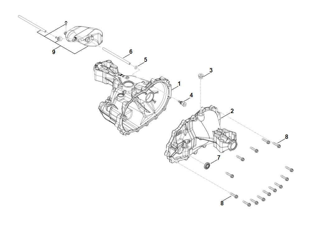 3 | C - Корпус | T2-CHBF-2X3C-17X1 | Редуктор STIHL Hydro-Gear T2 | Тракторы и Райдеры