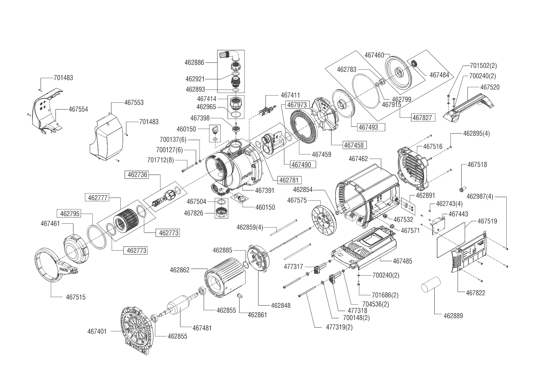 1 АЛКО AL-KO насосная станция HW 4000 FCS Comfort Артикул: 112849 с 01/2014 года