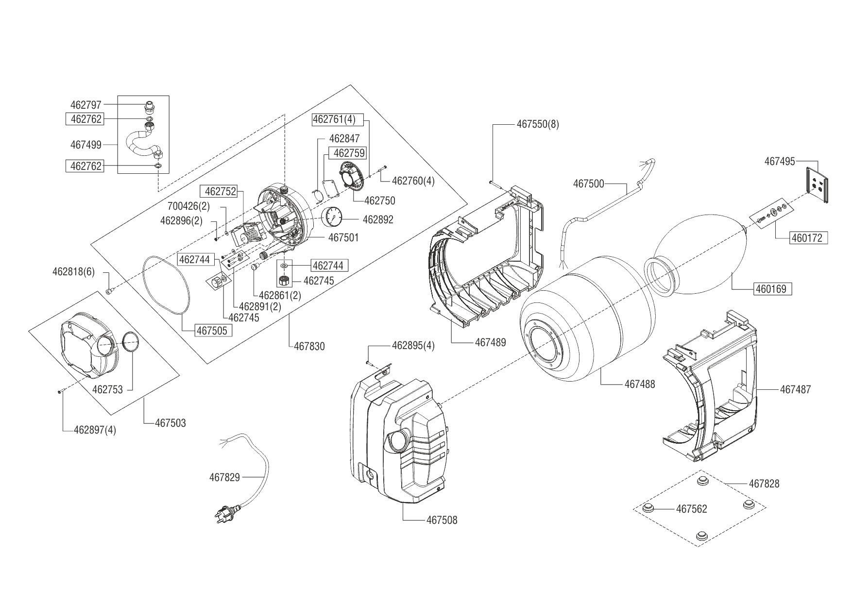 2 АЛКО AL-KO насосная станция HW 4000 FCS Comfort Артикул: 112849 с 01/2014 года