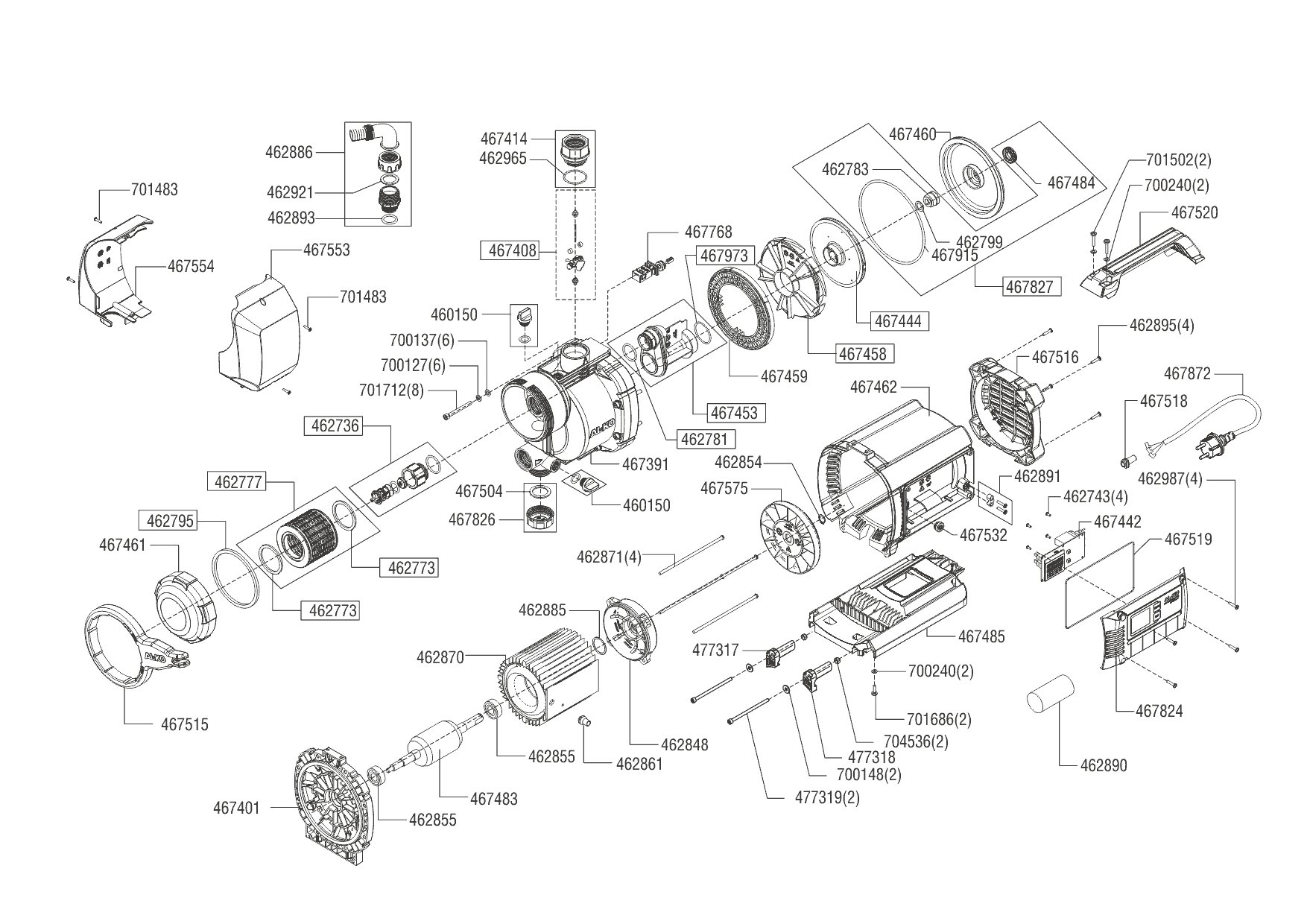 1 АЛКО AL-KO насосная станция HW 5000 FMS Premium Артикул: 112851 с 01/2014 года