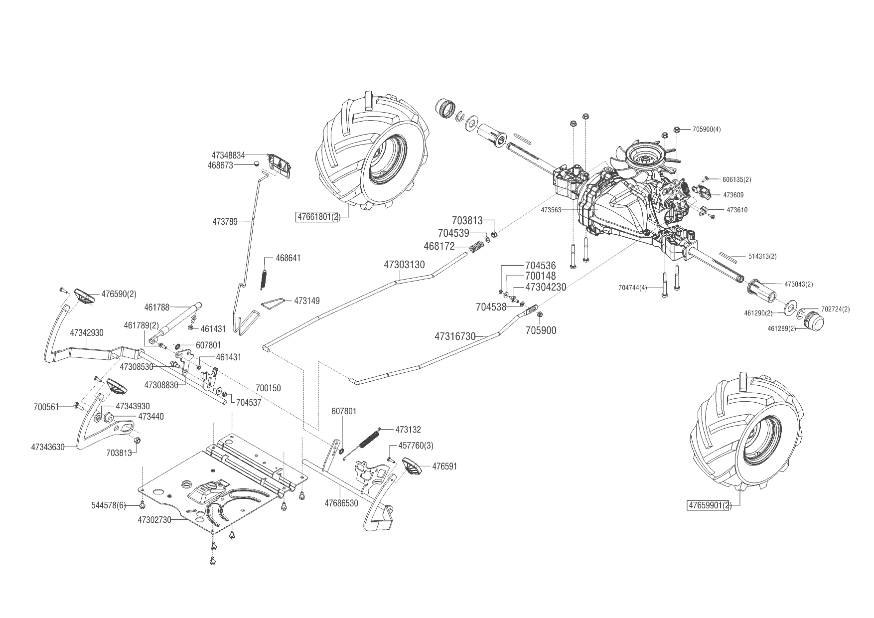 4 КОРОБКА ПЕРЕДАЧ Solo by AL-KO трактор T 22-110.0 HDH-A V2 Артикул: 127575