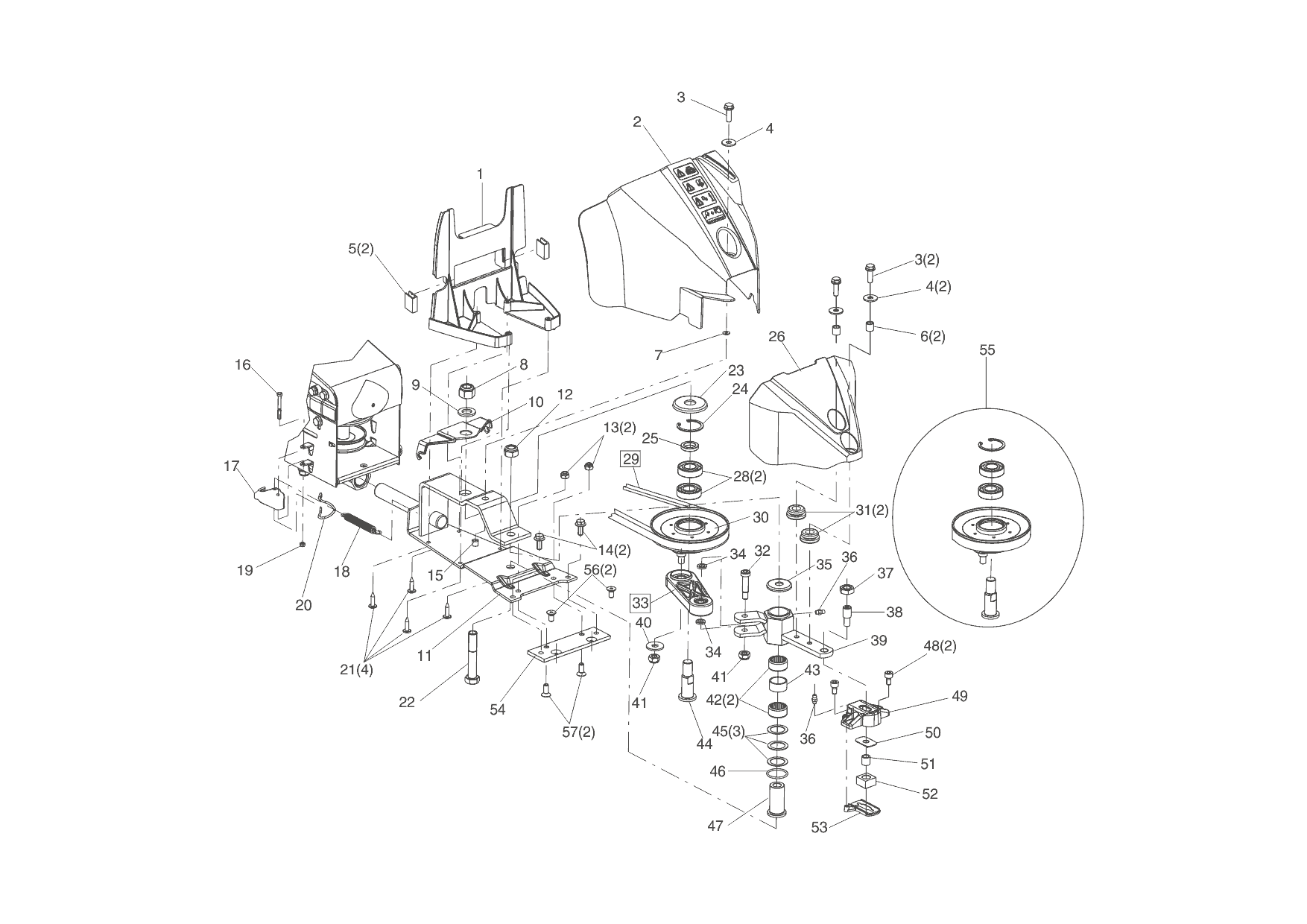 1 АДАПТЕР, РЕМЕНЬ, ШКИВ solo by AL-KO газонокосилка 5001 R II Артикул: 127469