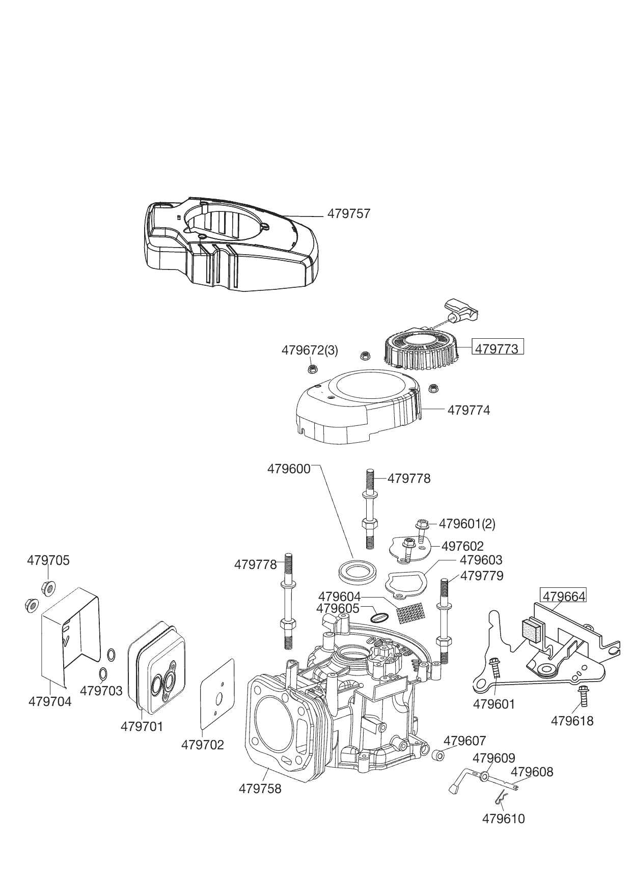 1 |  СТАРТЕР - ЦИЛИНДР  | Art. Nr.: 479790 AL-KO B-MOTOR APL-TECH 120 OHV - 1P60F-A  | с  09/2013 года