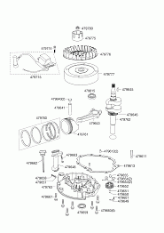 4 |  МАГНЕТО - МАХОВИК - ПОРШЕНЬ - КОЛЕНВАЛ - КОЛЬЦА - ШАТУН  | Art. Nr.: 479790 AL-KO B-MOTOR APL-TECH 120 OHV - 1P60F-A с 01/2013 до 09/2013 года