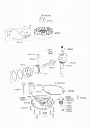 4 |  МАГНЕТО - ПОРШЕНЬ - КОЛЕНВАЛ - КОЛЬЦА - ШАТУН  | Art. Nr.: 479803 AL-KO B-MOTOR APL-TECH 165 OHV - 1P68F-B-02   | с 09/2013 года