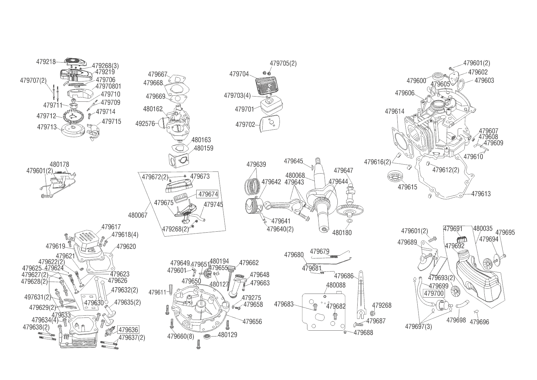 1 |  Art. Nr.: 480537 AL-KO BENZINMOTOR TECH 135  | МАГНЕТО - МАХОВИК - ПОРШЕНЬ - КОЛЕНВАЛ - КОЛЬЦА - ШАТУН - СТАРТЕР - ЦИЛИНДР  - КАРБЮРАТОР