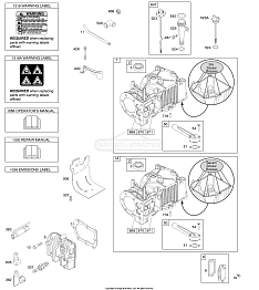 6 | 10T502-1111-B1 | F - Цилиндр, головка цилиндра, смазка | Двигатель BRIGGS & STRATTON