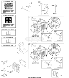 6 | 10T802-0198-B1 | F - Цилиндр, головка цилиндра, смазка | Двигатель BRIGGS & STRATTON