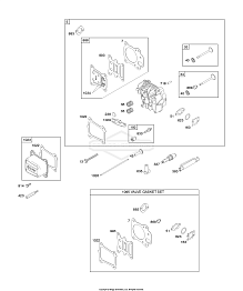 6 | 122Q02-0169-B1 | F - Головка цилиндра, комплект клапанных прокладок, клапаны | Двигатель BRIGGS & STRATTON