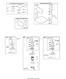 6 | 126T02-0278-B1 | F - Электрический стартер, комплекты прокладок | Двигатель BRIGGS & STRATTON