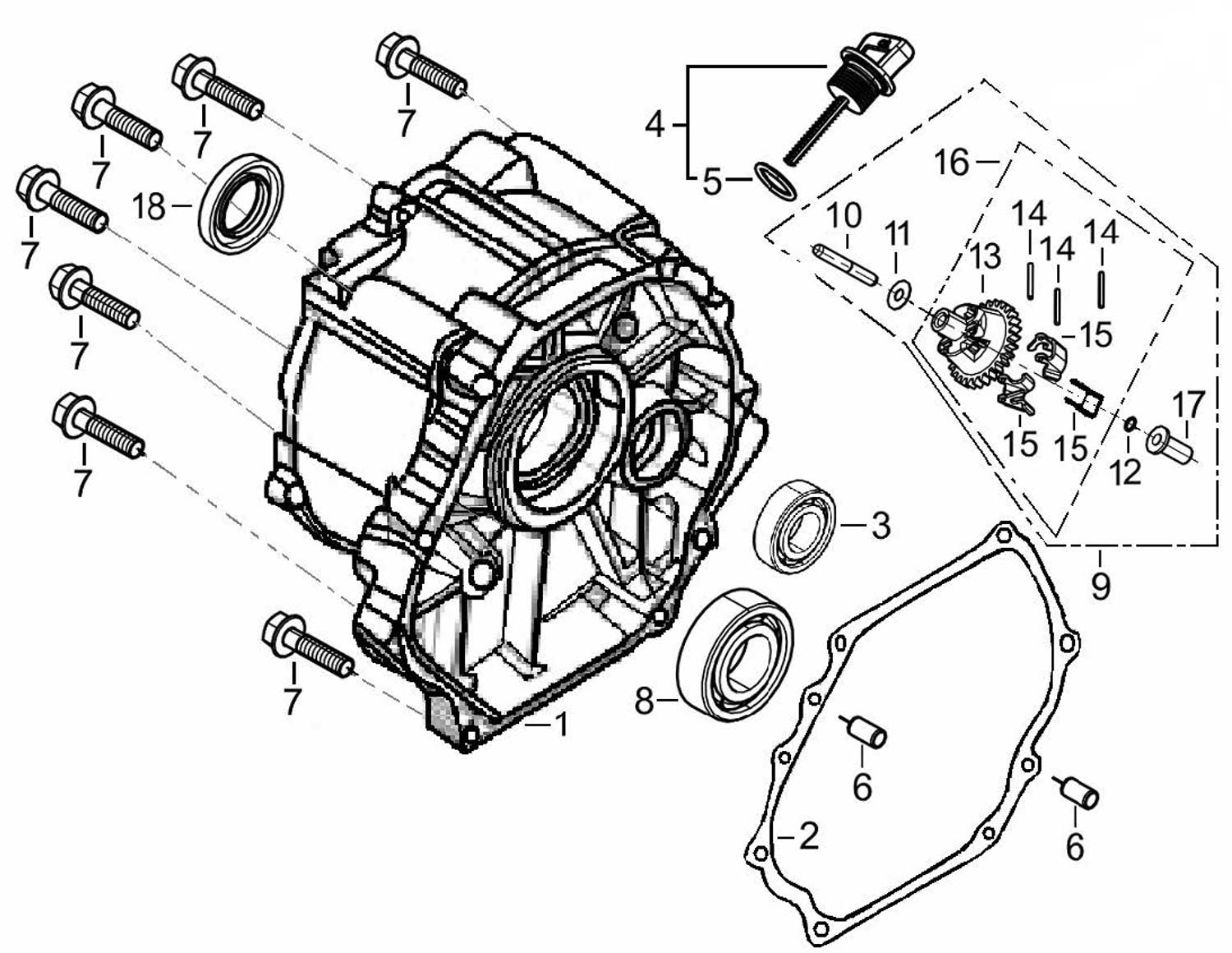 Fubag BS 6600 A ES (838757) Крышка картера