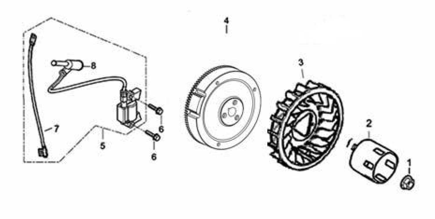 Fubag BS 6600 A ES (838757) Маховик, крыльчатка и катушка зажигания