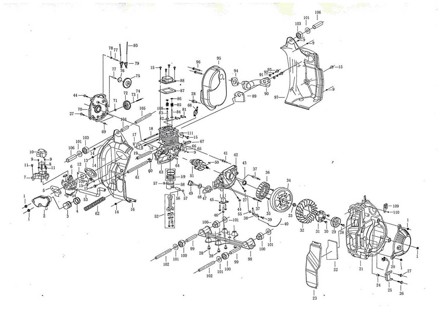 Fubag TI 1000 (838798) Двигатель