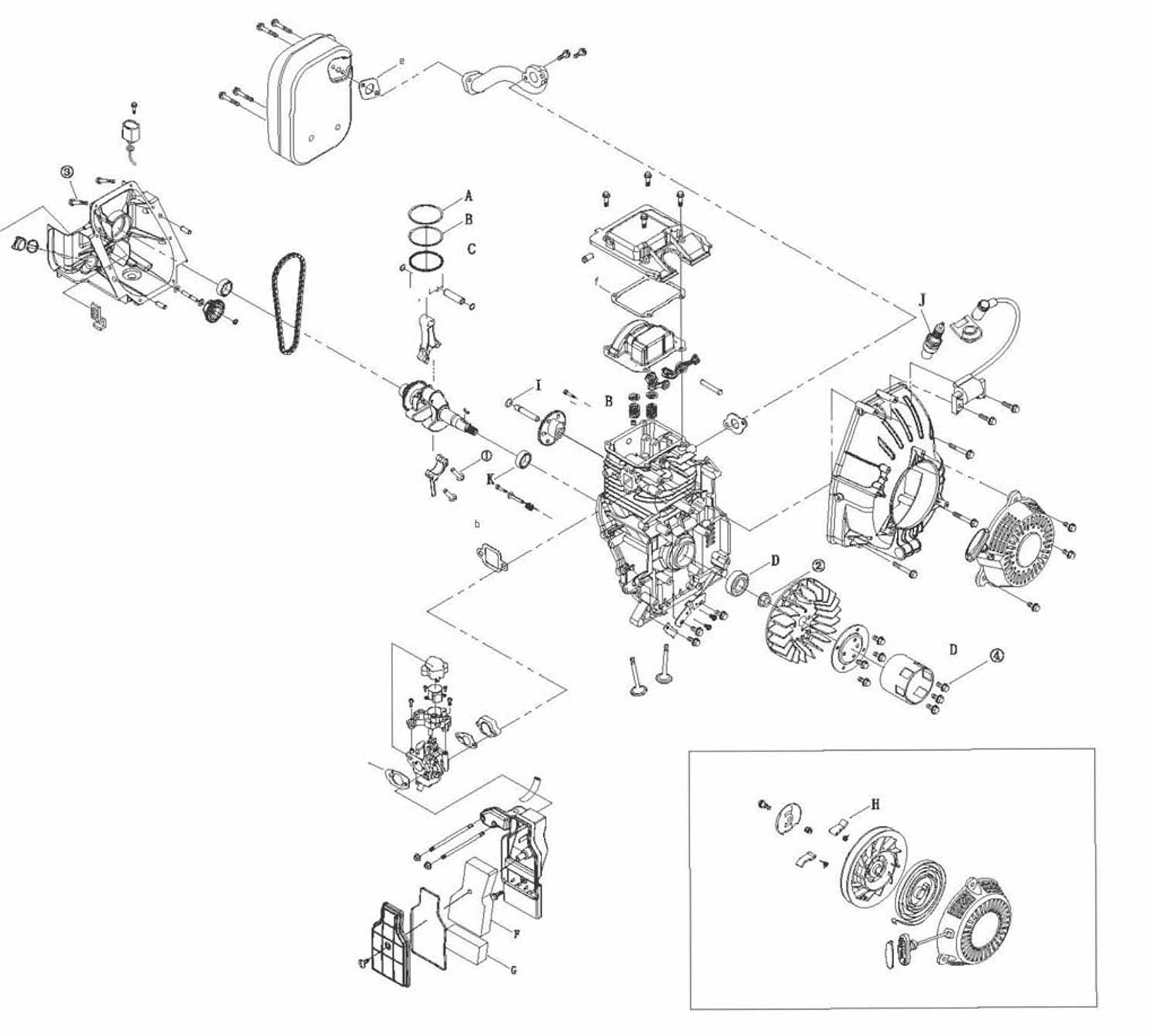 Fubag TI 2600 (68 220) Двигатель KG 144