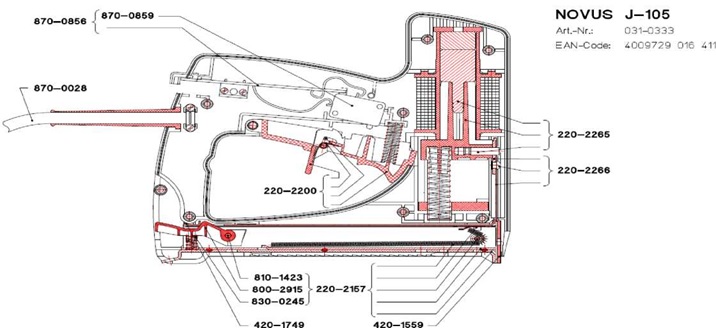 Электрический степлер Novus J-105