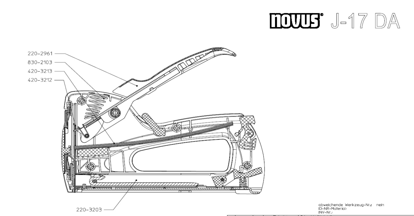 Механический степлер Novus J-17 (2016)