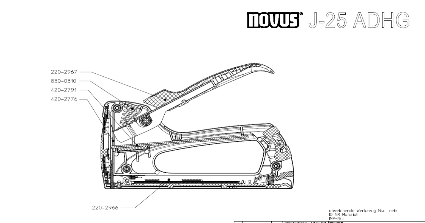 Механический степлер Novus J-25