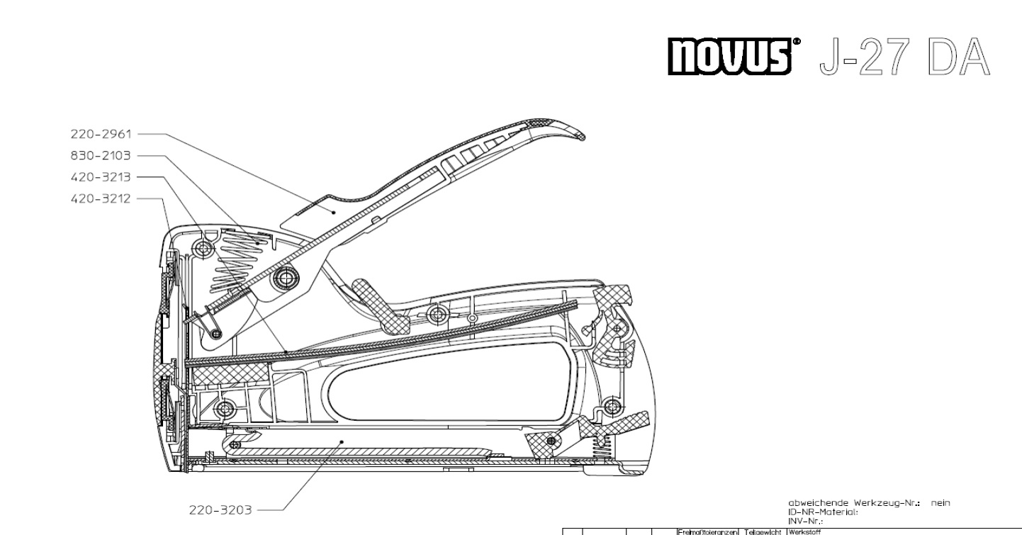 Механический степлер Novus J-27
