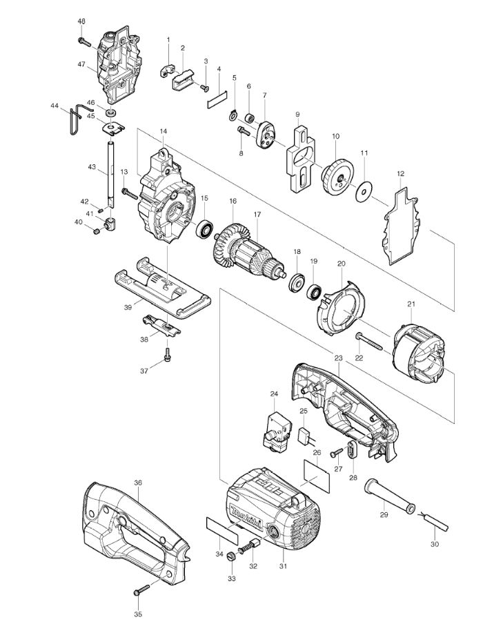 ЗАПЧАСТИ ДЛЯ ЛОБЗИКА ЭЛЕКТРИЧЕСКОГО MAKTEC MT430