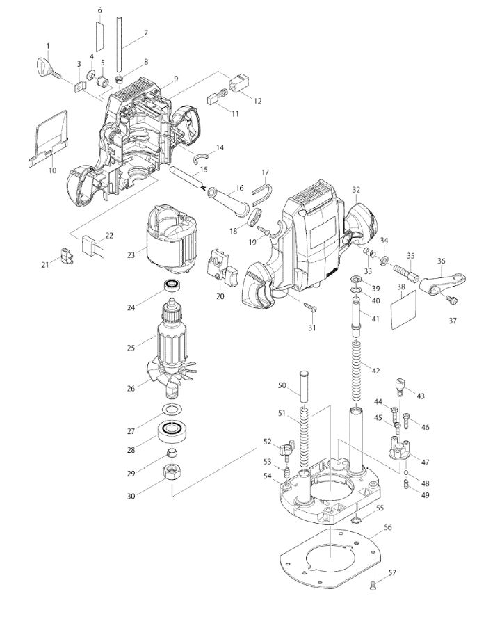 ЗАПЧАСТИ ДЛЯ ФРЕЗЕРА ЭЛЕКТРИЧЕСКОГО MAKTEC MT361