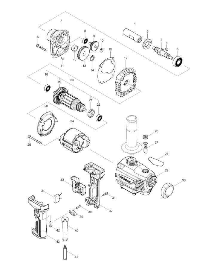 ЗАПЧАСТИ ДЛЯ ДРЕЛИ ЭЛЕКТРИЧЕСКОЙ MAKTEC MT660