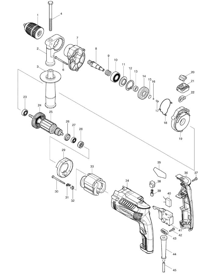 ЗАПЧАСТИ ДЛЯ ДРЕЛИ ЭЛЕКТРИЧЕСКОЙ MAKTEC MT815