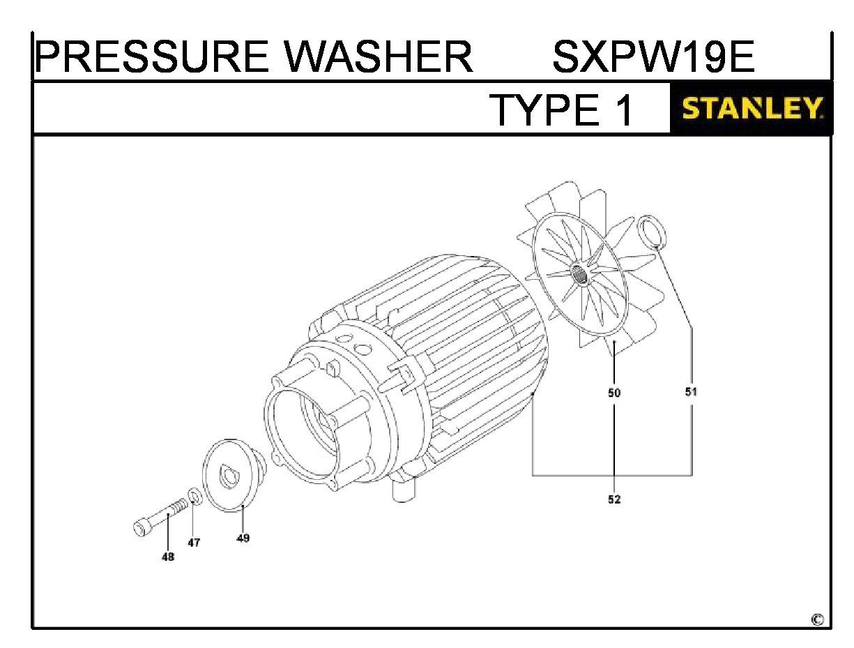 ЗАПЧАСТИ ДЛЯ АППАРАТА ВЫСОКОГО ДАВЛЕНИЯ STANLEY SXPW19E TYPE 1 (ЧАСТЬ 3)