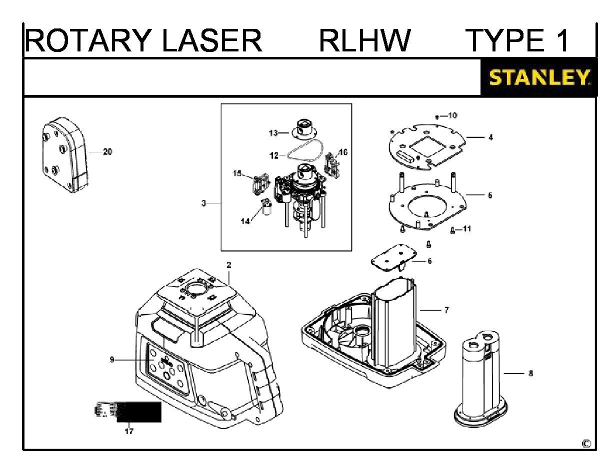 ЗАПЧАСТИ ДЛЯ НИВЕЛИРА ЛАЗЕРНОГО STANLEY RLHW TYPE 1