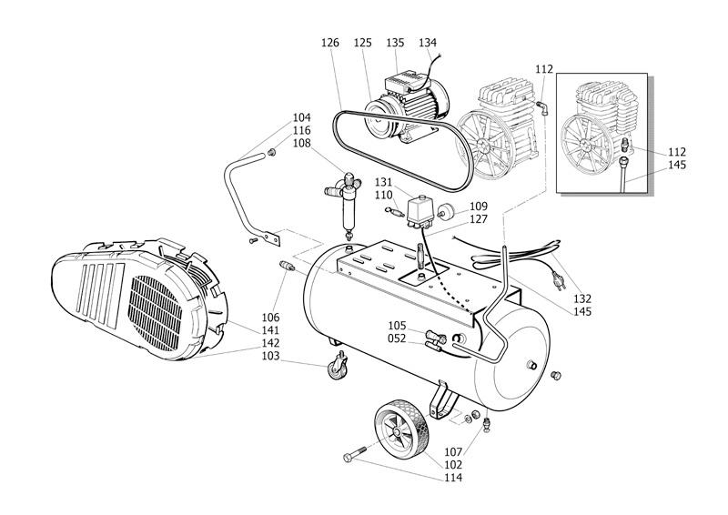 ЗАПЧАСТИ ДЛЯ КОМПРЕССОРА ПОРШНЕВОГО ABAC А29B/90 СТ3 V400 (АРТ. 4116024518) (КАТАЛОГ ОБЩЕГО ВИДА)