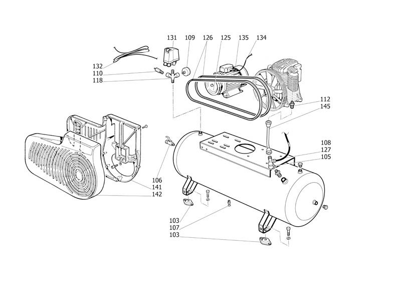 ЗАПЧАСТИ ДЛЯ КОМПРЕССОРА ПОРШНЕВОГО ABAC B7000/270 FT10 V400 (АРТ. 4116021046) (КАТАЛОГ ОБЩЕГО ВИДА)