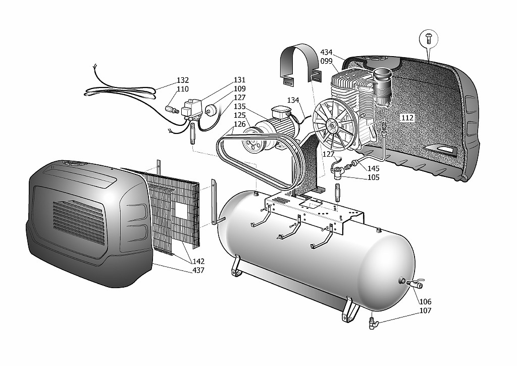 ЗАПЧАСТИ ДЛЯ КОМПРЕССОРА ПОРШНЕВОГО ABAC S B5900B/270 FT5,5 (АРТ. 4116007333) (КАТАЛОГ ОБЩЕГО ВИДА)