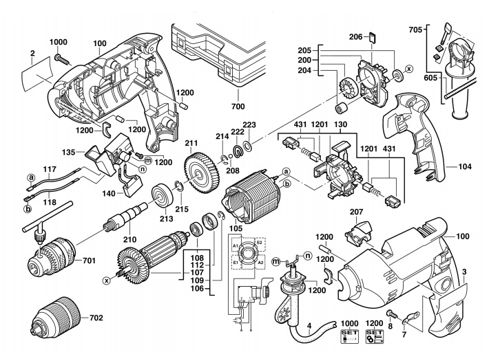 Запчасти на AEG SBE600R_4000415623